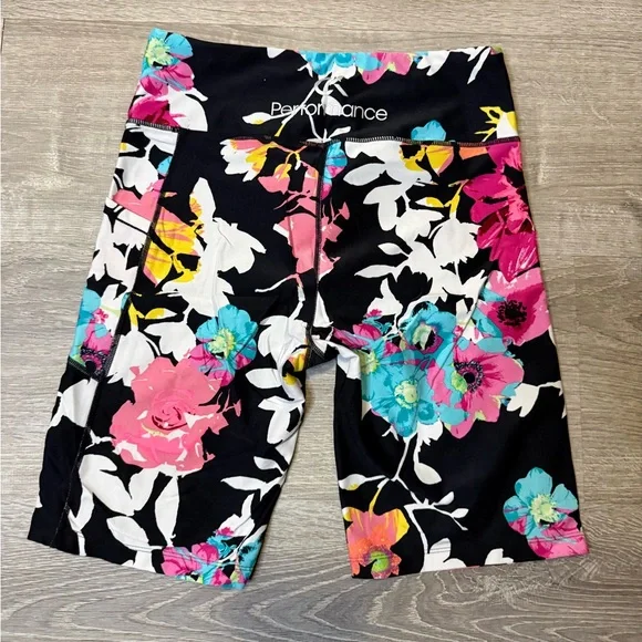 •CALVIN KLEIN PERFORMANCE• FLORAL BIKER SHORTS - Picture 4 of 6